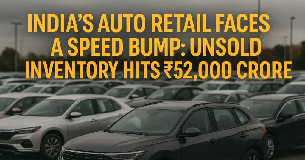 India’s Auto Retail Faces a Speed Bump: Unsold Inventory Hits ₹52,000 Crore